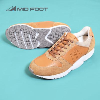 ふるさと納税 大和郡山市 ミッドフット 25.5cm BEIGE(ベージュ) レザースニーカー 紳士靴 牛革 MF001JM
