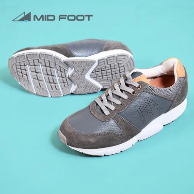 ふるさと納税 大和郡山市 ミッドフット 23.0cm GRAY(グレー) レザースニーカー 婦人靴 牛革 MF001JL