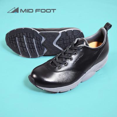 ふるさと納税 大和郡山市 ミッドフット 24.5cm BLACK(ブラック) レザースニーカー 婦人靴 牛革 MF002JL