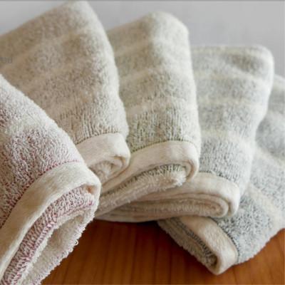 ふるさと納税 和泉市 【フェイス6枚バス3枚組】オーガニックコットンフェイスタオル&バスタオルセット かすみグリーン