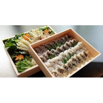 ふるさと納税 亀岡市 期間限定 鱧しゃぶセット 2〜3人前(特製スープ・野菜付)<丹波四季菜料理 宮本屋>