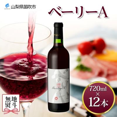 ふるさと納税 笛吹市 [のし付き]山梨県 ベーリーA 720ml×12本 赤ワイン 中口 モンデ酒造 笛吹市