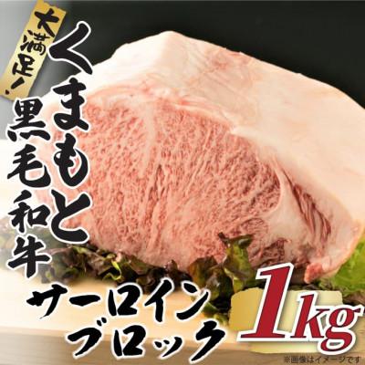 ふるさと納税 八代市 [厳選部位][A4〜A5]くまもと黒毛和牛サーロインブロック 約1kg(八代市)