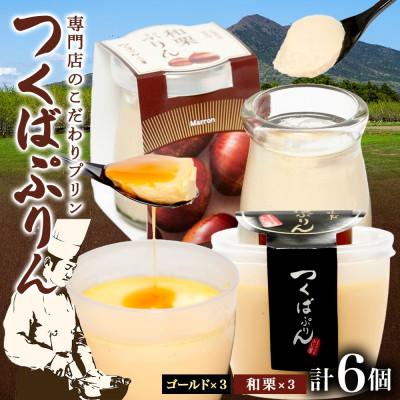 ふるさと納税 桜川市 ゴールドぷりん &amp; 和栗ぷりん 各3個 計6個 ふじ屋 茨城県桜川市