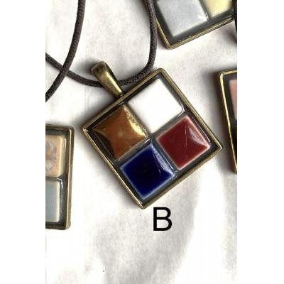 ふるさと納税 沼田市 スクエアタイルペンダント B