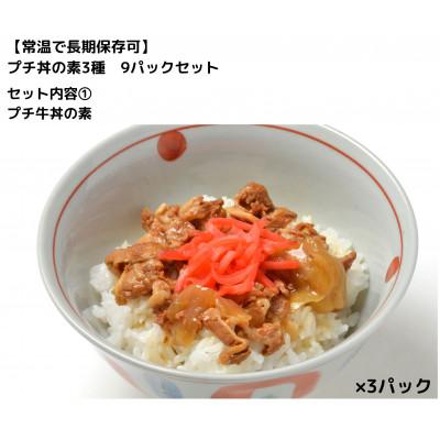ふるさと納税 いわき市 [常温で長期保存可] プチ丼の素3種 9パックセット