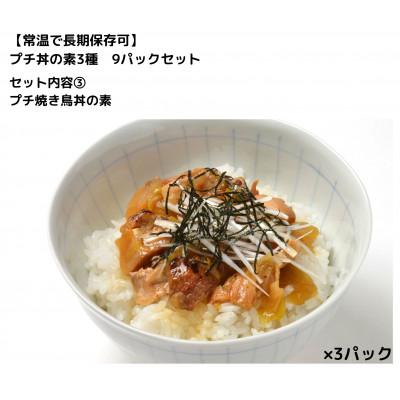 ふるさと納税 いわき市 【常温で長期保存可】 プチ丼の素3種 9パック