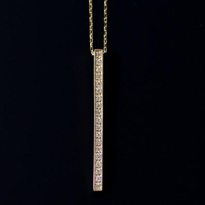 ふるさと納税 大津市 【10金 ラボダイヤネックレス 0.095ct】70cm