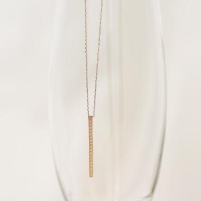 ふるさと納税 大津市 【10金 ラボダイヤネックレス 0.095ct】70cm
