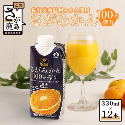 ふるさと納税 鹿島市 サンレイ『さがみかん100%搾り』330ml×12本