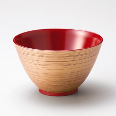 ふるさと納税 鯖江市 越前塗 金刷毛多用大椀 吟朱 φ14×8.4cm 食洗機・レンジ対応