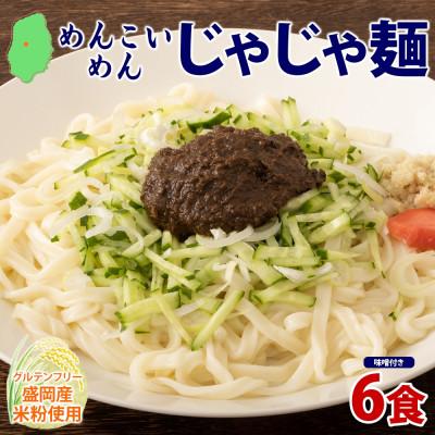ふるさと納税 盛岡市 めんこいめん じゃじゃ麺 6食 米粉 農事組合法人となん 岩手県 盛岡市