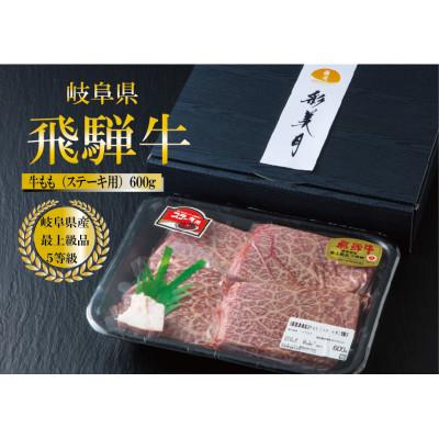 ふるさと納税 山県市 A5等級飛騨牛ももステーキ600g(150g×4枚)(牛脂付き)