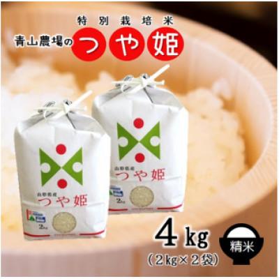 ふるさと納税 三川町 [令和8年産・精米]青山農場の特別栽培米 つや姫4kg(2kg×2袋) HA1-012