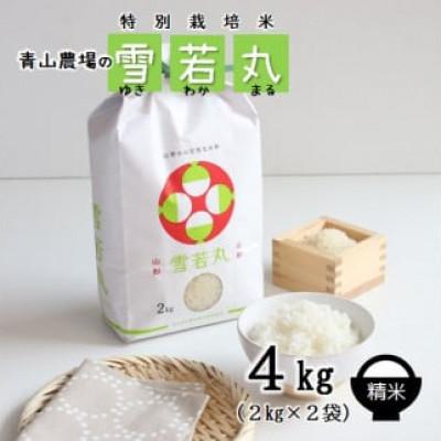 ふるさと納税 三川町 [令和8年産・精米]青山農場の特別栽培米 雪若丸4kg(2kg×2袋) HA1-011