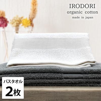 ふるさと納税 岸和田市 [バスタオル2枚組]オーガニックコットンバスタオル(60×120cm) 彩りST
