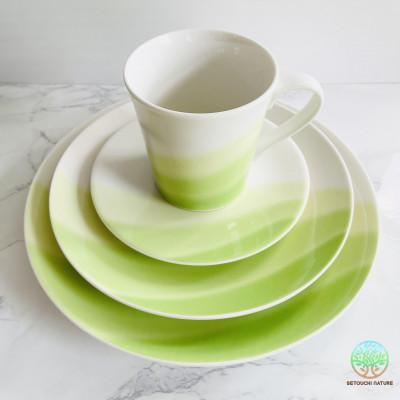 ふるさと納税 土庄町 オリーブ食器 4点セット/オリーブグリーン[食洗機・電子レンジ可]