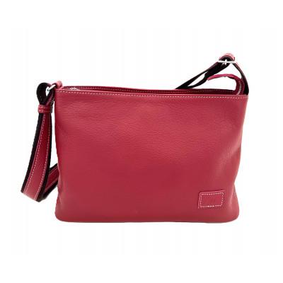 ふるさと納税 旭市 牛革 馬車ショルダー(レッド)