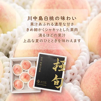 ふるさと納税 紀の川市 桃先行受付! 【川中島白桃】(大玉特秀品) 約2kg 6〜9個入 こだわり農家厳選!の画像