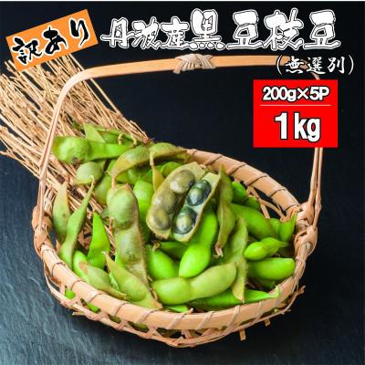 ふるさと納税 福知山市 [訳アリ]丹波産黒豆枝豆(無選別)200g×5パック