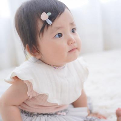 ふるさと納税 泉大津市 8重ガーゼスタイ(アイボリー×花)