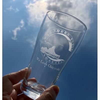 ふるさと納税 茅ヶ崎市 サザンCグラスセット ビールグラス 2個セットA(烏帽子岩×烏帽子岩)コースター付き