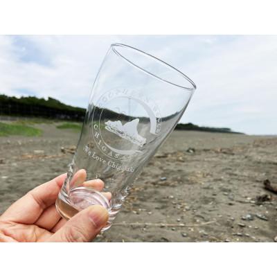 ふるさと納税 茅ヶ崎市 サザンCグラスセット ビールグラス 2個セットA(烏帽子岩×烏帽子岩)コースター付きの画像