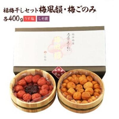 ふるさと納税 若狭町 [福井県産 紅映梅]梅風韻梅ごのみ うす塩味・しそ漬梅ぼし 約800gセット