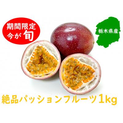 ふるさと納税 さくら市 栃木県の中央〔さくら市産〕ハウス栽培の絶品パッションフルーツ1kg ◇南国フルーツ◇