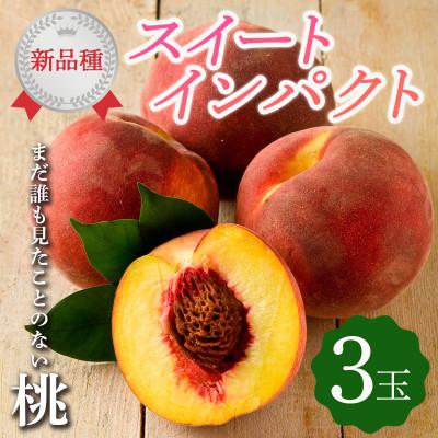 ふるさと納税 伊達市 [先行予約] 福島産 桃 [新品種の桃]スイートインパクト 3玉 [高橋もも園] F20C-610