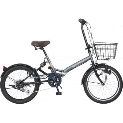 ふるさと納税 四日市市 パンクしないオリタタミ自転車20型6段変速リアサス付 チャコール