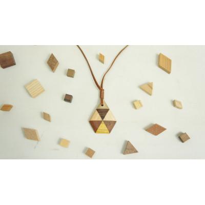 ふるさと納税 日南町 寄木のドロップペンダント