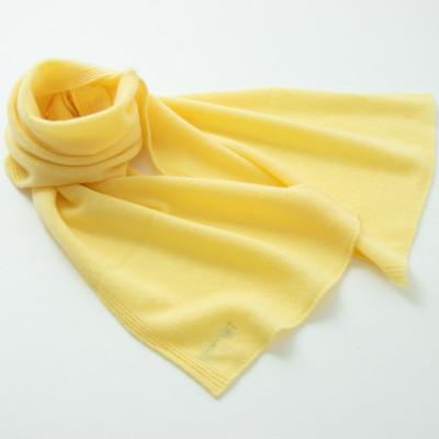 ふるさと納税 北上市 [UTOカシミヤ]天使のマフラー(レモンイエロー) 男女兼用