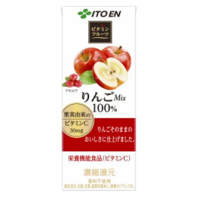 ふるさと納税 北杜市 ビタミンフルーツ りんごMix100% 200ml 24本 伊藤園 紙パック