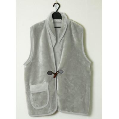 ふるさと納税 泉大津市 日本製 アクリルレーヨン混 ポンチョ グレー