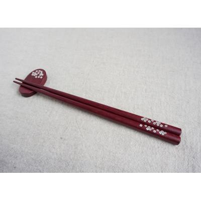 ふるさと納税 北上市 夢工房 貝象嵌箸 1膳セット 銘木・パープルハート