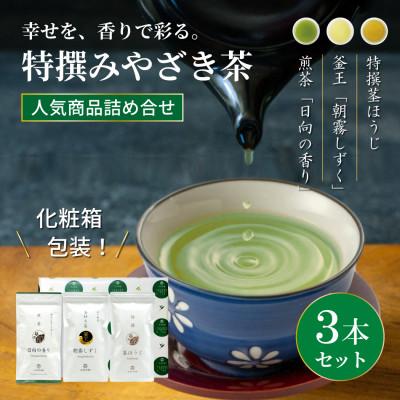 ふるさと納税 日向市 特撰みやざき茶 3本セット