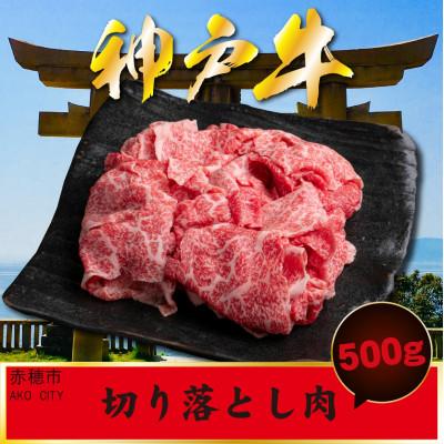 ふるさと納税 赤穂市 神戸牛 訳あり 切り落とし肉 500g AKS1 大きさ不揃い