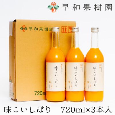 ふるさと納税 有田市 [早和果樹園]味こいしぼり(大瓶)3本入|有田みかん100%ストレートジュース