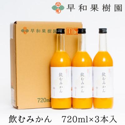 ふるさと納税 有田市 [早和果樹園]飲むみかん(大瓶)3本入|有田みかん100%ストレートジュース