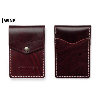 ふるさと納税 大和町 サムライクラフト 縦型カードケース&lt;ワイン&gt;