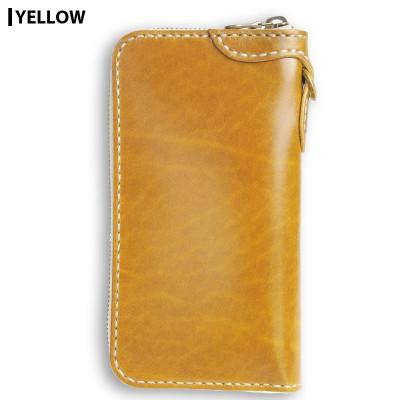 ふるさと納税 大和町 サムライクラフト 長財布 ラウンドファスナー&lt;イエロー&gt;