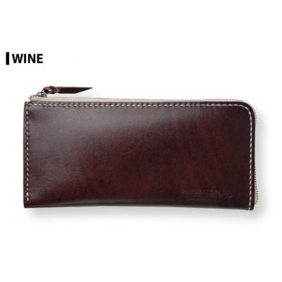 ふるさと納税 大和町 サムライクラフト 長財布 L字型ファスナー&lt;ワイン&gt;