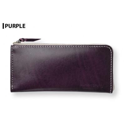 ふるさと納税 大和町 サムライクラフト 長財布 L字型ファスナー&lt;パープル&gt;