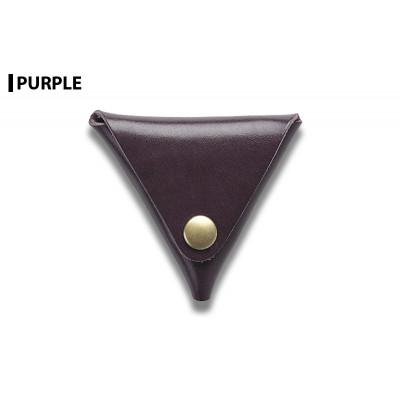 ふるさと納税 大和町 サムライクラフト 三角コインケース(小銭入れ)M&lt;パープル&gt;
