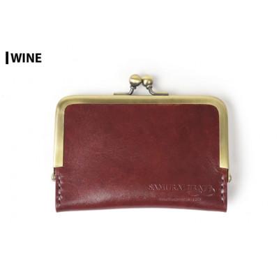 ふるさと納税 大和町 サムライクラフト がま口カードケース&lt;ワイン&gt;