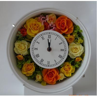 ふるさと納税 刈羽村 プリザーブドフラワー花時計