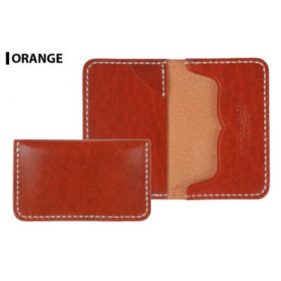 ふるさと納税 大和町 サムライクラフト カードケース(名刺入れ)&lt;オレンジ&gt;