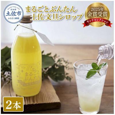 ふるさと納税 土佐市 土佐文旦シロップ「まるごとぶんたん」360ml×2本