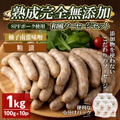 ふるさと納税 大和町 和風ソーセージ10パックセット(100g×10パック) 柚子味噌南蛮 粕漬味噌